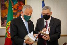 Marcelo Rebelo de Sousa durante visita a Cabo Verde