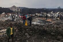 Vulcão Nyiragongo na República Democrática do Congo