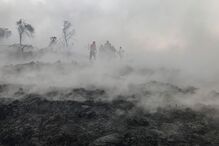 Vulcão Nyiragongo na República Democrática do Congo