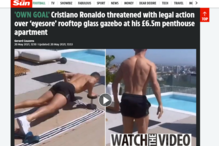Casa de Ronaldo em destaque na imprensa britânica