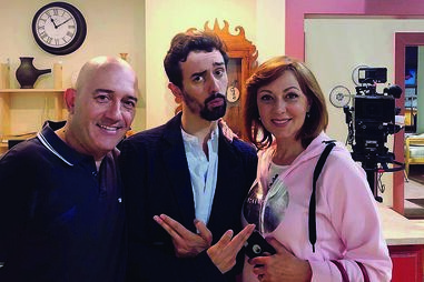 José Raposo e Maria João Abreu com um dos filhos, Miguel, de 35 anos. O antigo casal tem outro filho em comum, Ricardo, de 28 anos  