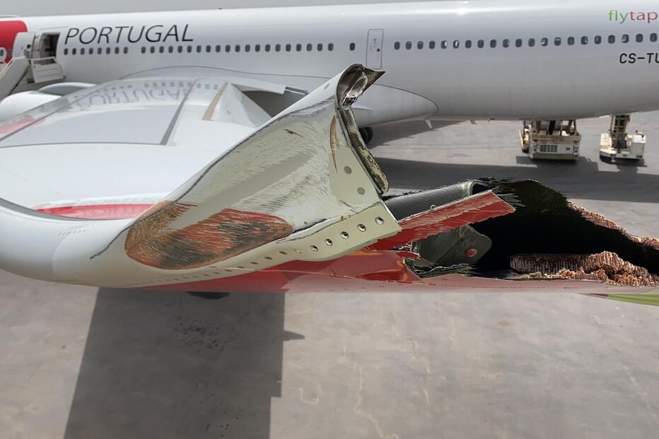 Avião da TAP retido na Guiné-Bissau após bater com asa em poste de iluminação