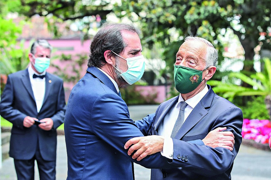 Presidente da República esteve na Madeira para cumprimentar o presidente do Governo regional, Miguel Albuquerque 