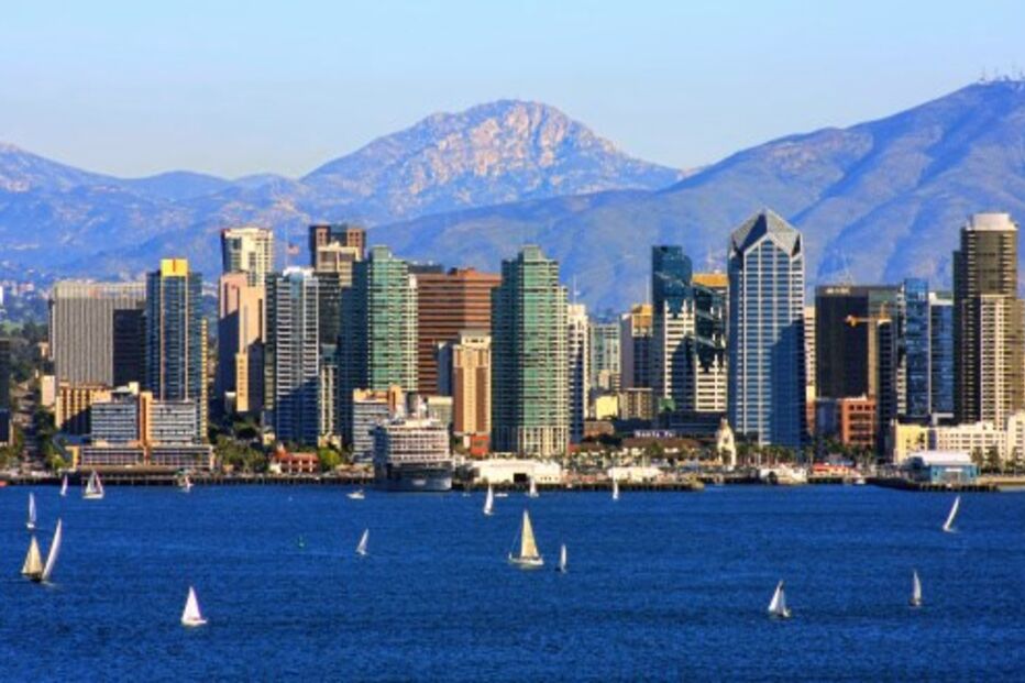 Barcos em San Diego, Califórnia