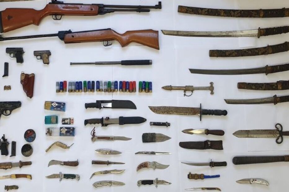 Arsenal de armas apreendido