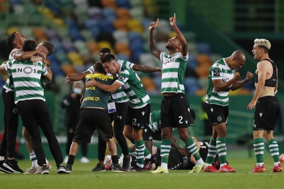 Rúben Amorim festeja título de campeão com equipa leonina