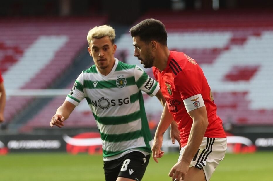 Pote (Sporting) e Pizzi (Benfica): duelo entre os melhores em campo