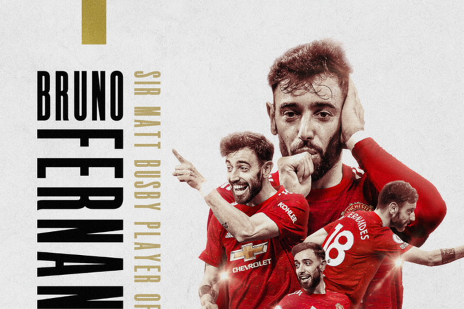 Bruno Fernandes reeleito futebolista do ano do Manchester United