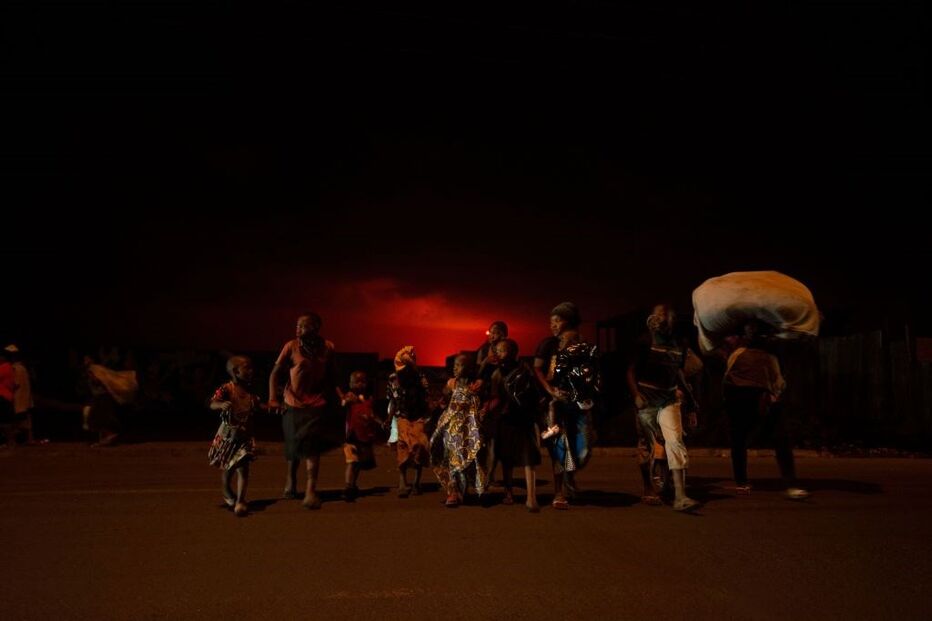 Vulcão Nyiragongo na República Democrática do Congo