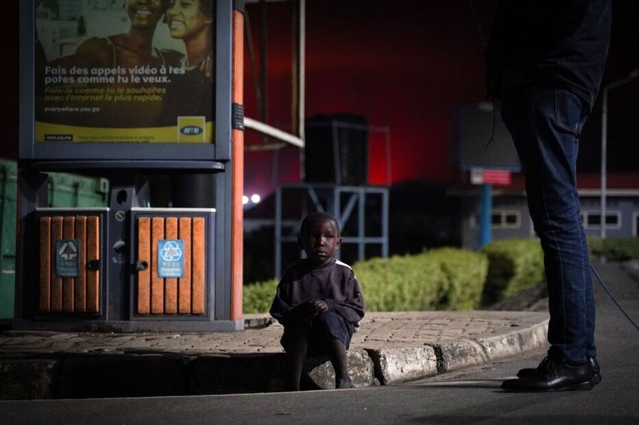 Vulcão Nyiragongo na República Democrática do Congo
