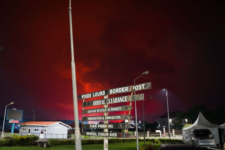 Vulcão Nyiragongo na República Democrática do Congo