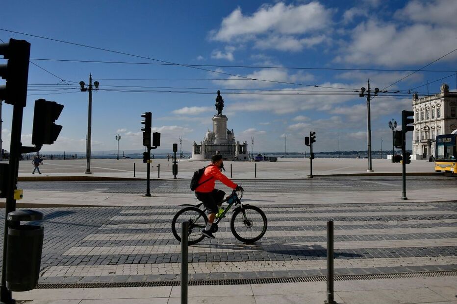 Baixa de Lisboa durante a pandemia