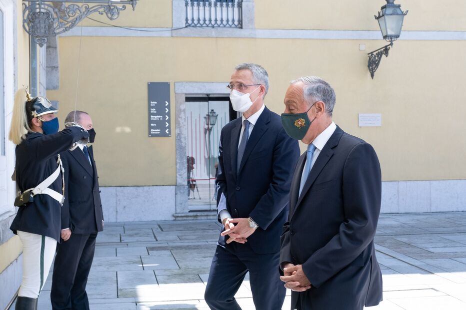 Marcelo com o secretário-geral da NATO
