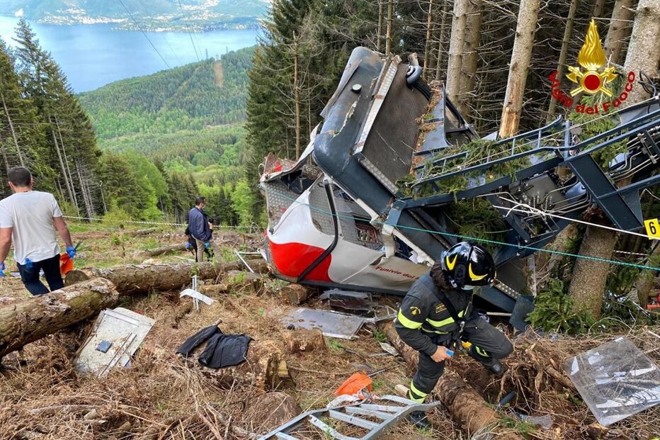 Cabina do teleférico caiu de uma altura de mais de vinte metros