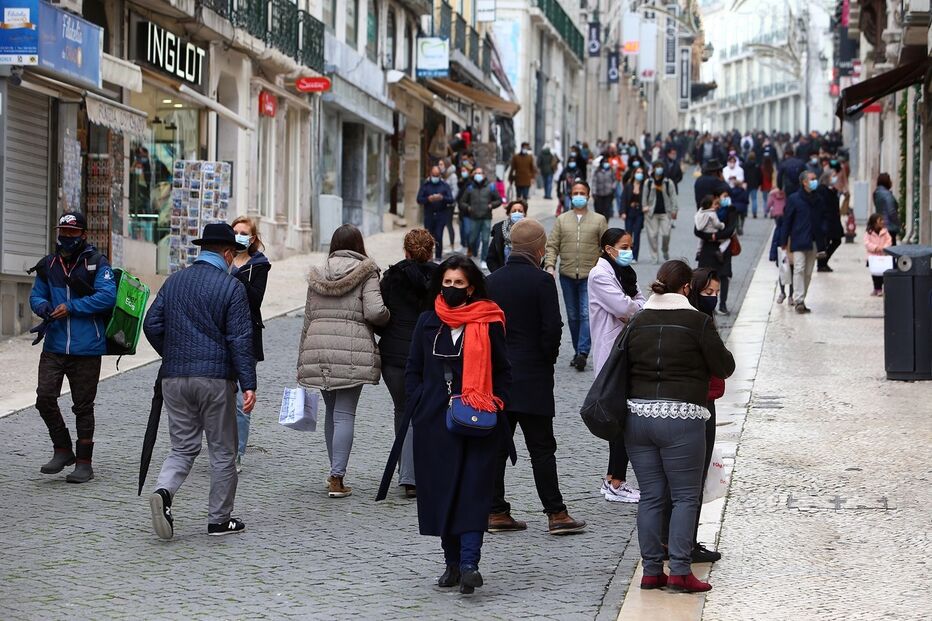 Afluência às ruas da Baixa de Lisboa tornou-se notória após o desconfinamento