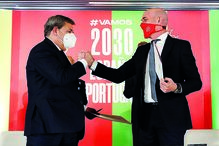 Fernando Gomes (FPF) e Luis Rubiales (RFEF)