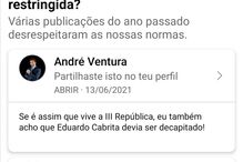 Conta de André Ventura suspensa