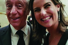 Úrsula Corona com o Presidente da República 