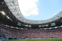 Puskás Arena no dia do jogo entre Hungria e França