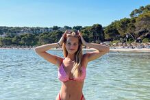 Margarida Corceiro de férias em Menorca