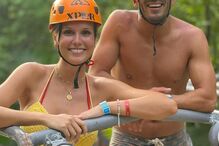 Jani Gabril com o namorado André Santos