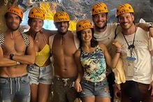 Jani Gabril com o namorado André Santos e Ricardo Martins Pereira