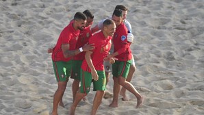 Portugal vence Emirados Árabes Unidos em jogo particular de futebol de praia