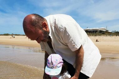 José Raposo e a filha Lua