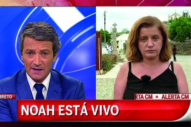 CMTV deu em primeira mão a notícia do aparecimento de Noah. Canal fez acompanhamento em direto