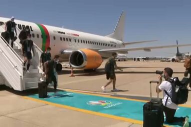 Seleção Portuguesa já aterrou em Sevilha para o encontro decisivo de amanhã com a Bélgica