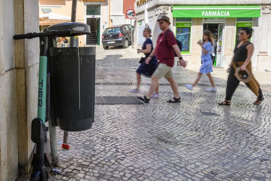 Caixote do lixo, em Lisboa