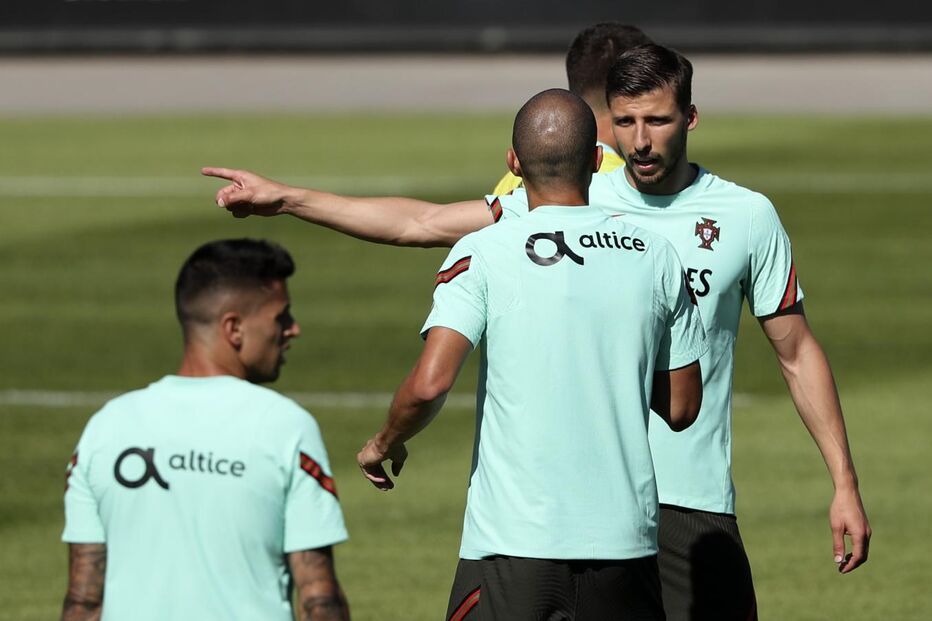 Seleção de Portugal durante um treino de preparação para o Euro 2020