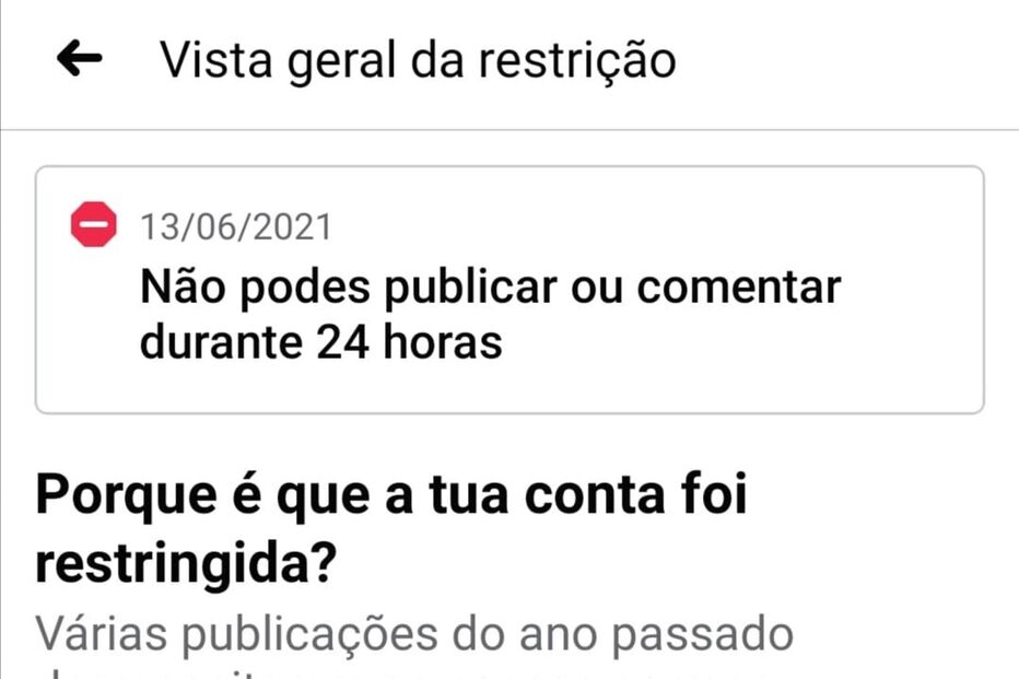 Conta de André Ventura suspensa