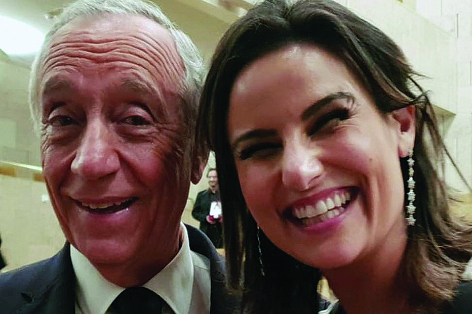 Úrsula Corona com o Presidente da República 