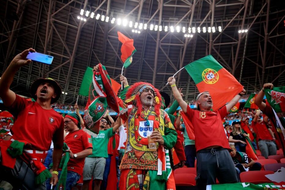 Adeptos lusos em força na Puskas Arena, Budapeste
