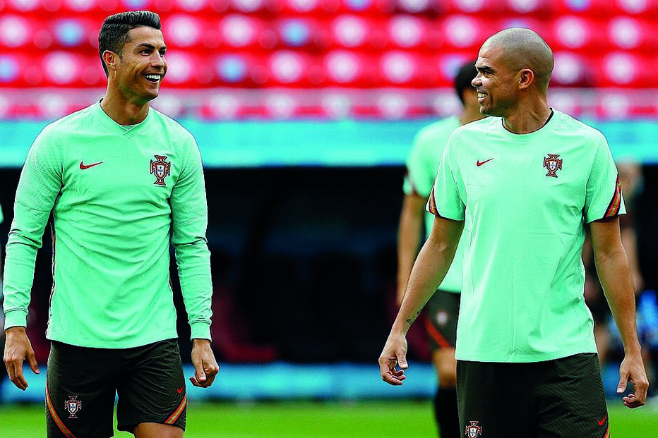 Sorrisos com o amigo Pepe