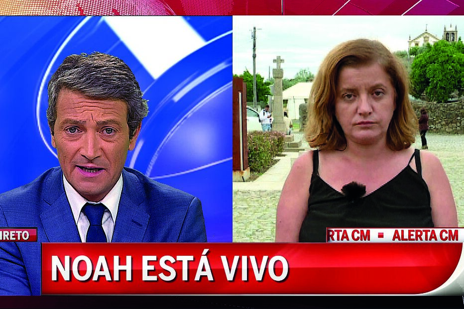 CMTV deu em primeira mão a notícia do aparecimento de Noah. Canal fez acompanhamento em direto