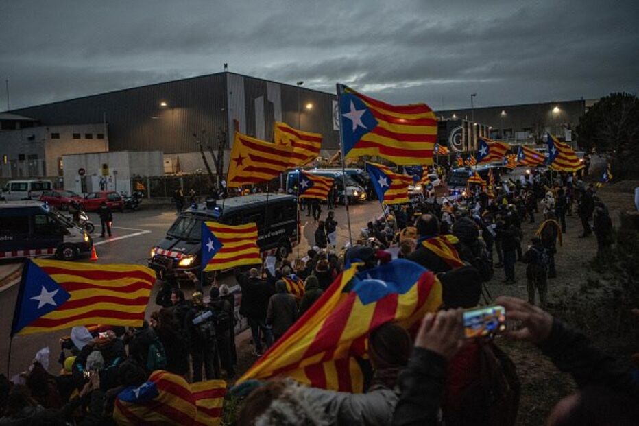 Transferência dos separatistas catalães para Madrid antes do julgamento em 2019
