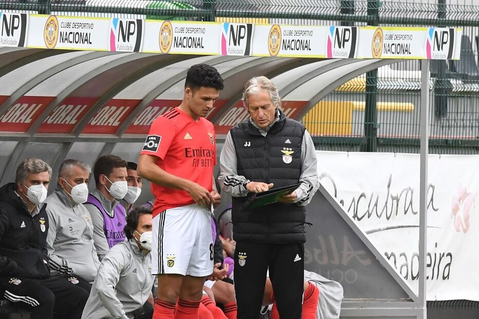 Gonçalo  Ramos e Jorge Jesus