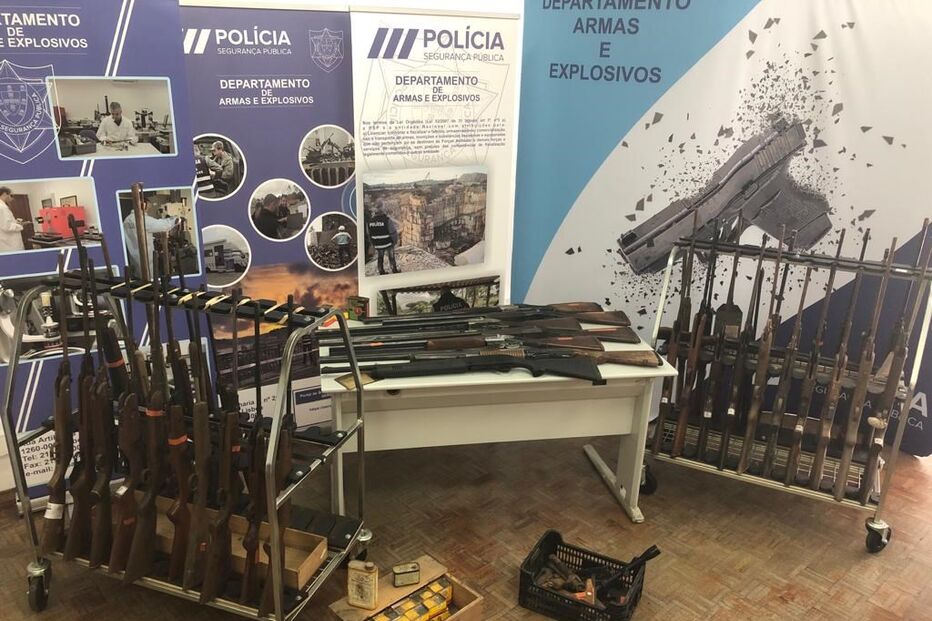 PSP apreende 51 armas e encerra armeiro ilegal em Beja 