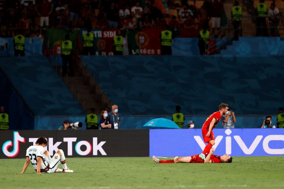 As imagens da desilusão da equipa das quinas após a derrota contra a Bélgica