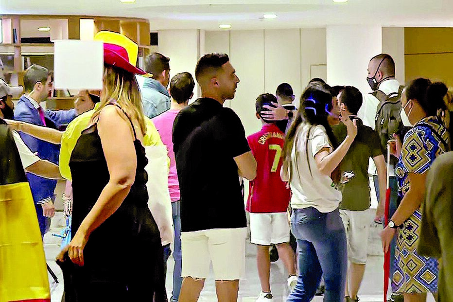 Georgina Rodríguez à chegada ao hotel