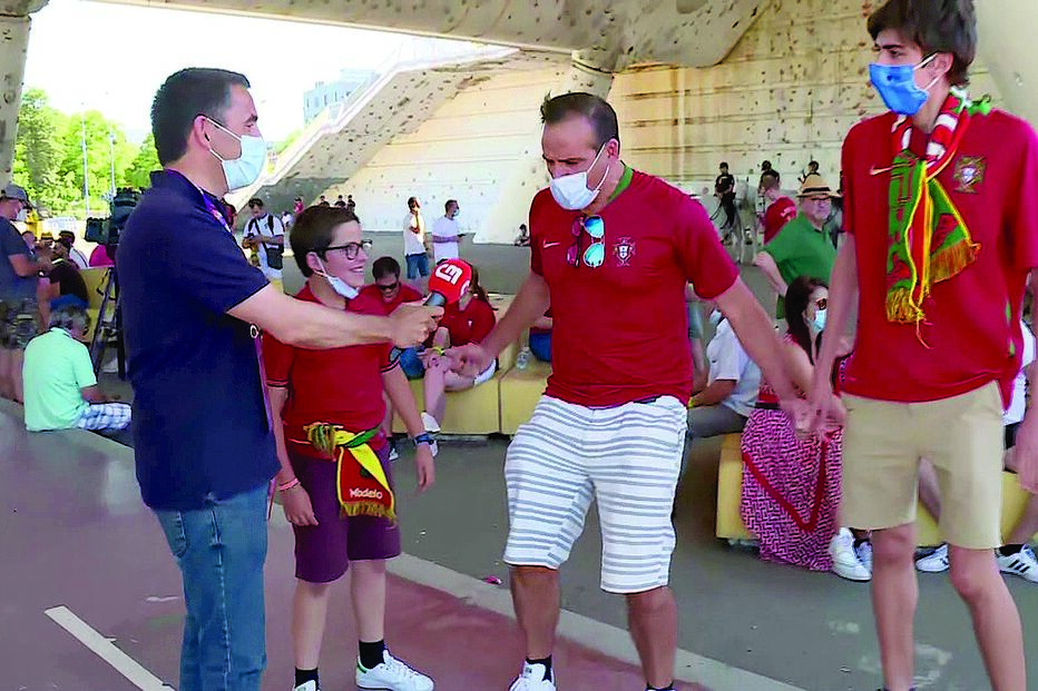 Adeptos portugueses no apoio à Seleção