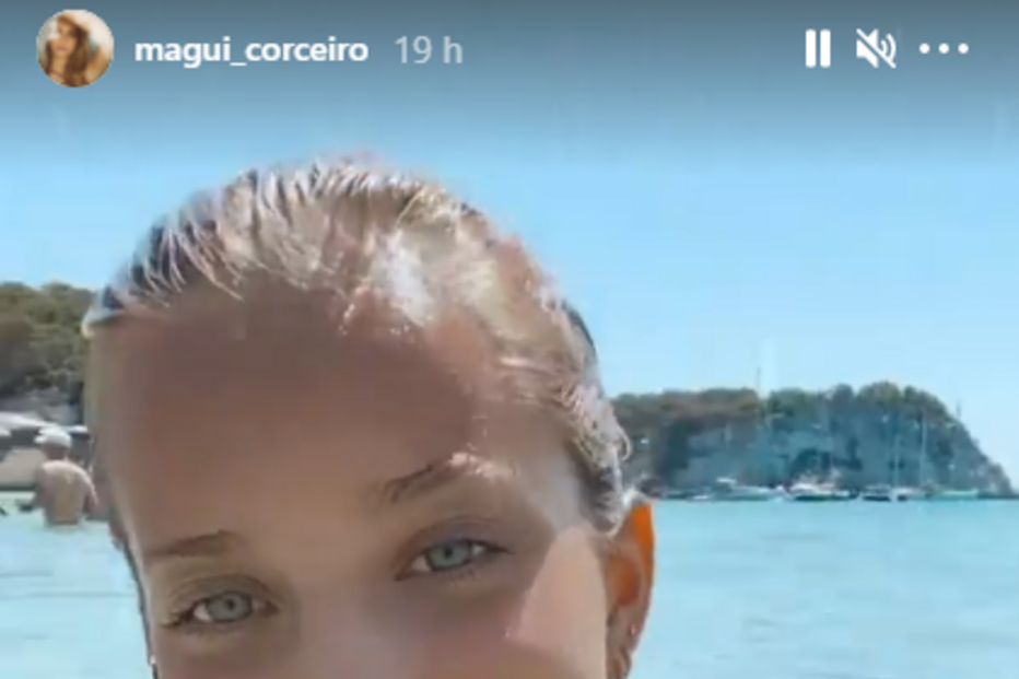 Margarida Corceiro de férias em Menorca