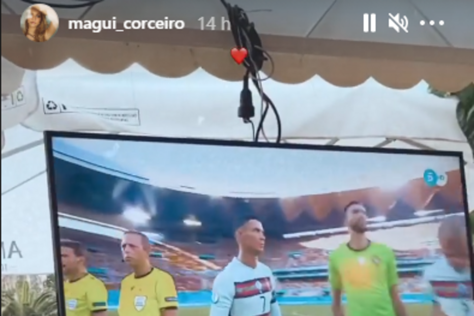 Margarida Corceiro assiste a jogo de Portugal em Menorca