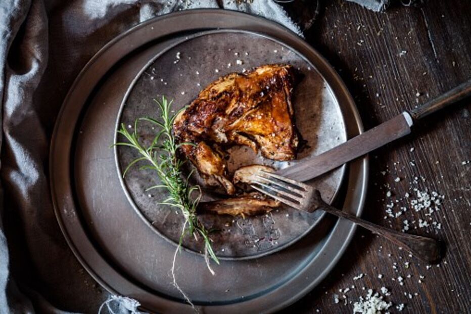 Prato de carne de coelho 