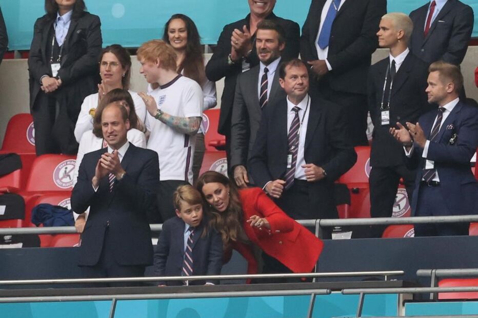 William, o príncipe George e Kate Middleton