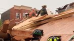 Desabamento de prédio faz quatro feridos em Washington DC, nos EUA. Há um trabalhador preso nos escombros