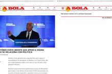 “A Bola” apaga do site notícias sobre apoio de Costa e Medina a Luís Filipe Vieira