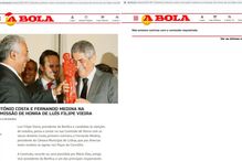 “A Bola” apaga do site notícias sobre apoio de Costa e Medina a Luís Filipe Vieira